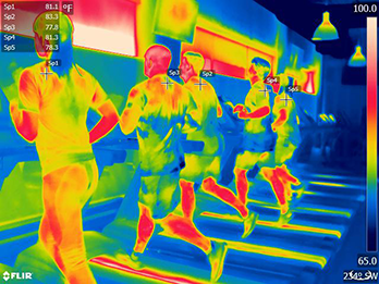 Flir® thermal imaging with ActiCool: 76°F